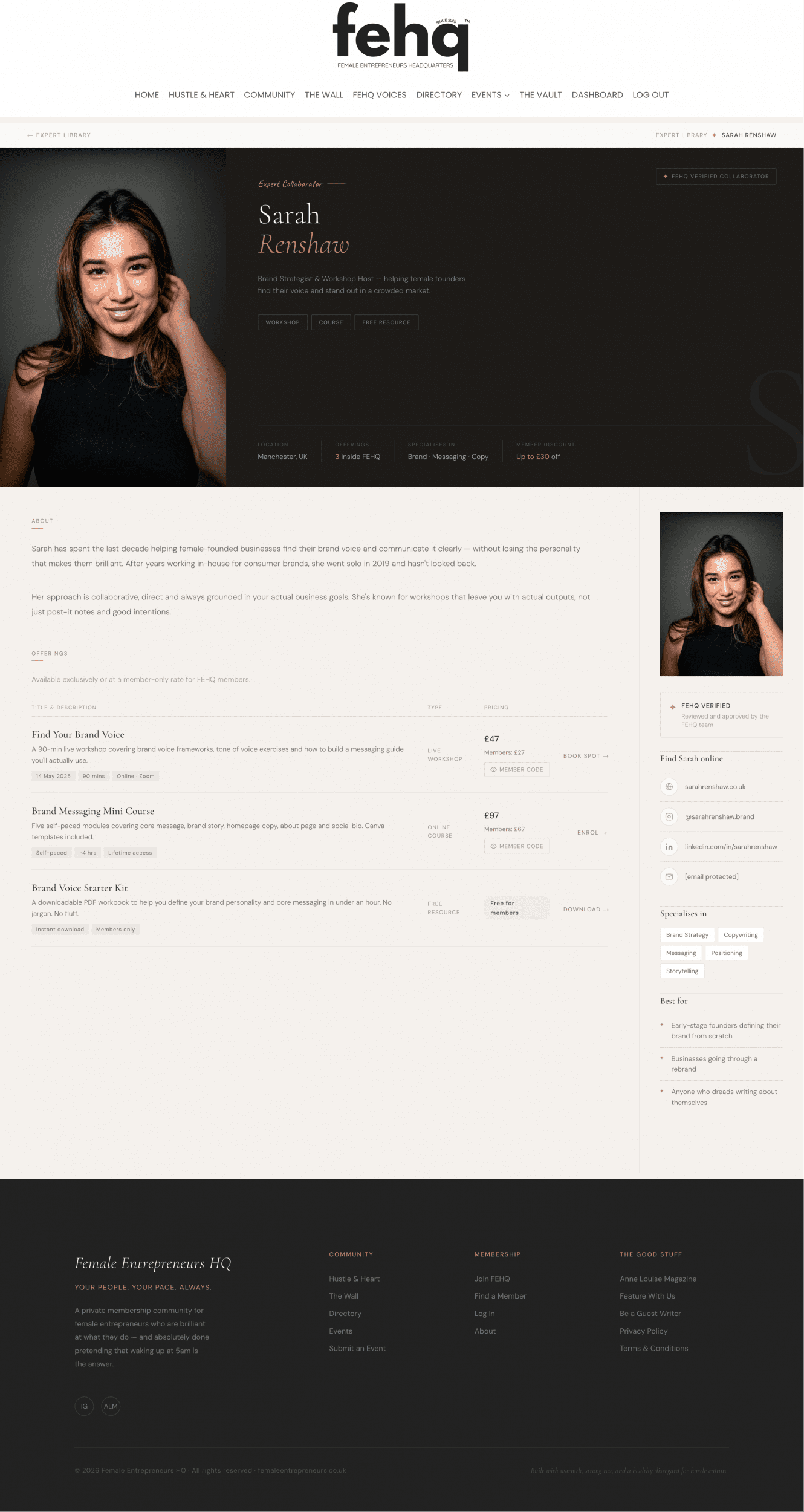 Profile preview